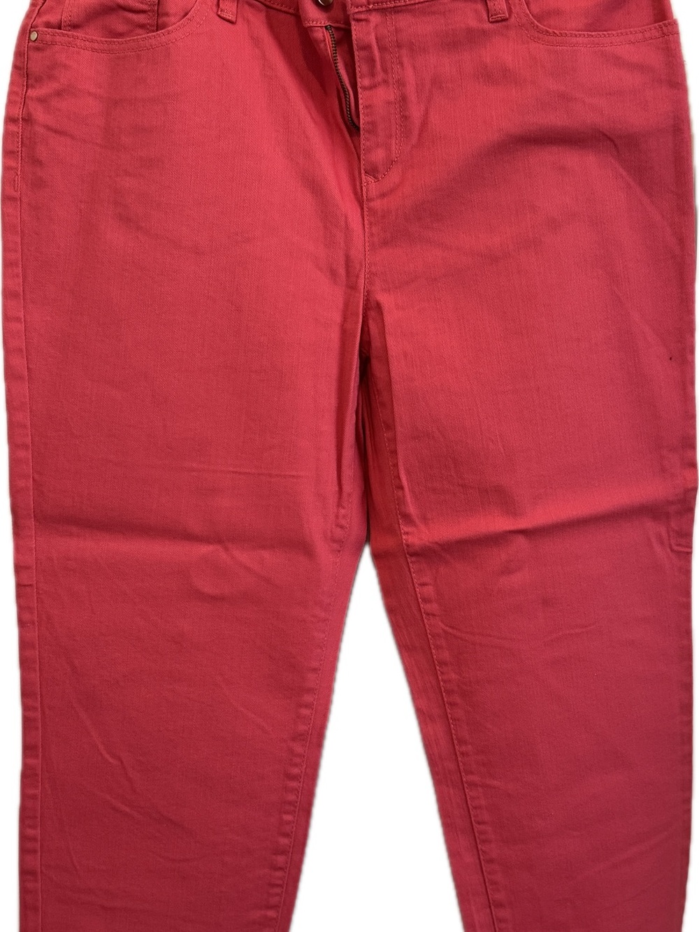 Chico's Coral-Red Cropped Ankle Jeans